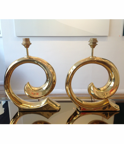 A PAIR OF PIERRE CARDIN LAMPS