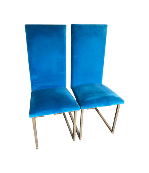 A SET OF 12 WILLY RIZZO DINING CHAIRS