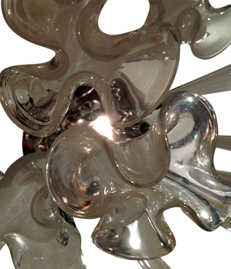A LARGE MURANO GLASS CHANDELIER