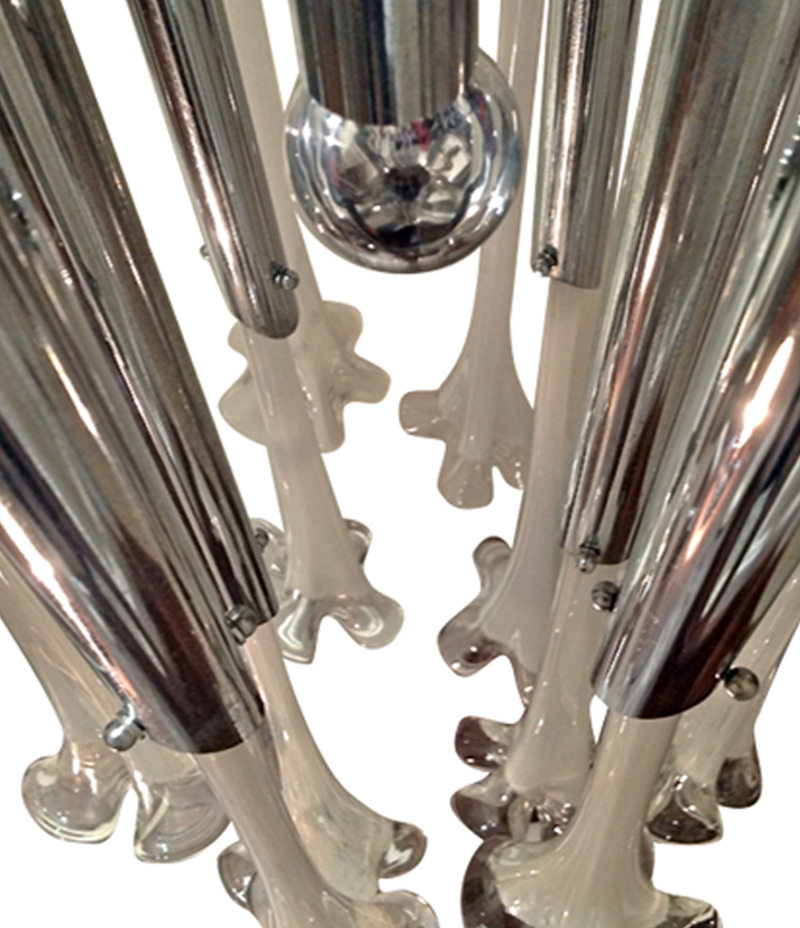 A LARGE MURANO GLASS CHANDELIER