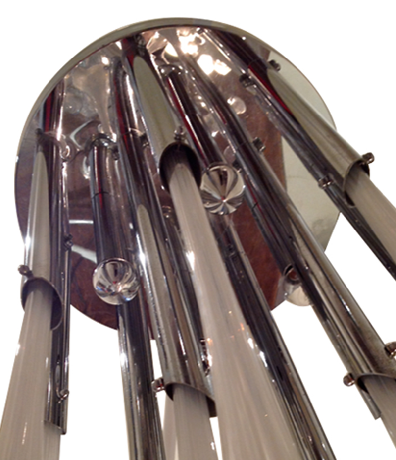 A LARGE MURANO GLASS CHANDELIER
