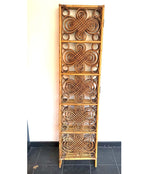 A LARGE 1970S FRENCH RIVIERA HINGED SIX PANEL BAMBOO SCREEN, ROOM DIVIDER