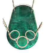 ALDO TURA BAR TROLLEY IN RARE MALACHITE GREEN GOATSKIN