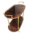 ALDO TURA GOATSKIN BAR TROLLEY