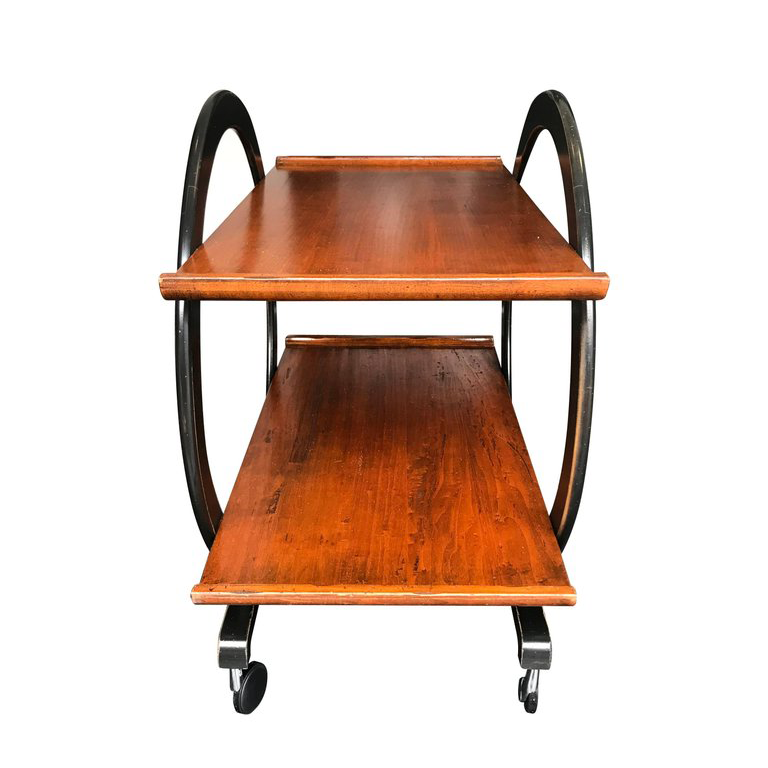 AN ART DECO STYLE BAR TROLLEY