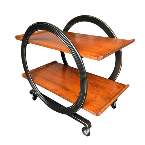 AN ART DECO STYLE BAR TROLLEY