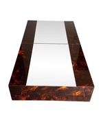 AN ERIC MAVILLE SLIDING COFFEE TABLE WITH HIDDEN BAR