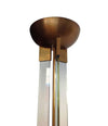 ART DECO STYLE GLASS AND BRASS FLOOR LAMP