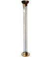 ART DECO STYLE GLASS AND BRASS FLOOR LAMP