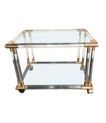 Art Deco Style Lucite & Brass Bar Trolley - Mid Century Furniture - Ed Butcher Antiques