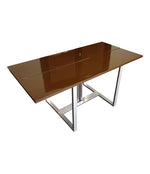 ARTELANO BROWN LACQUER EXTENDING CONSOLE TABLE