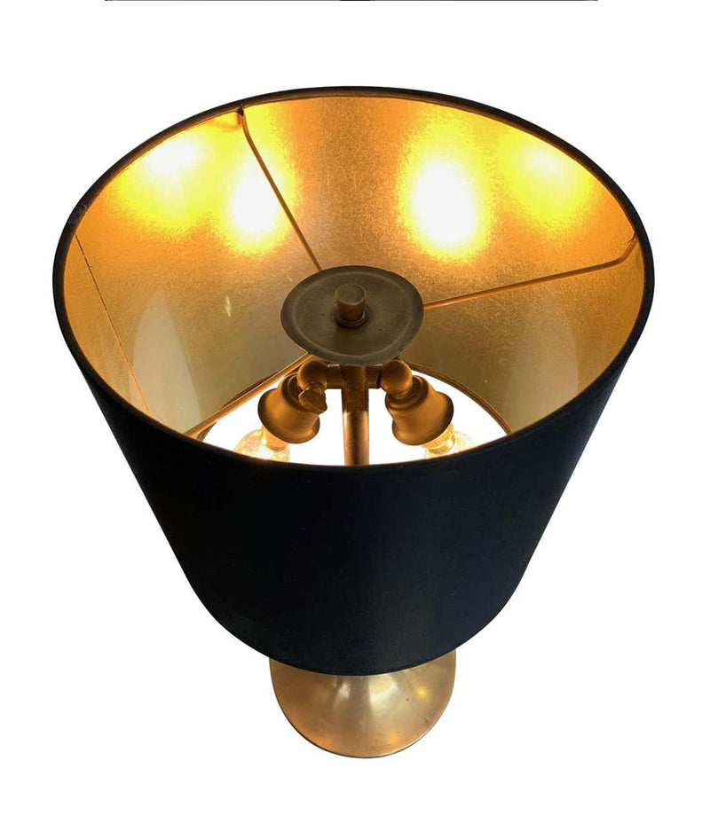 A RARE ITALIAN BAMBOO LAMP WITH BRASS BASE AND FITTINGS BY FERDINANDO LOFFREDO