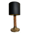 A RARE ITALIAN BAMBOO LAMP WITH BRASS BASE AND FITTINGS BY FERDINANDO LOFFREDO
