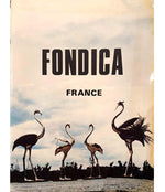 A STUNNING LARGE BRASS FLAMINGO SCULPTURE BY FONDICA WITH HINGES BACK WINGS