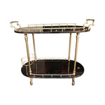 ALDO TURA GOATSKIN BAR TROLLEY