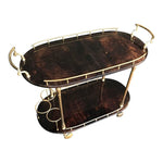 ALDO TURA GOATSKIN BAR TROLLEY