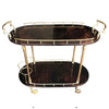 ALDO TURA GOATSKIN BAR TROLLEY