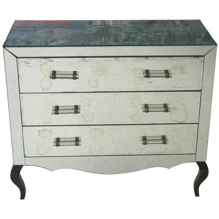 ART DECO MIRRORED CHEST OF DRAWERS