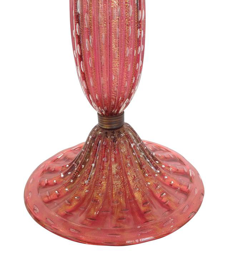 BEAUTIFUL BAROVIER AND TOSA RUBY COLOURED GLASS LAMP