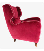 BEAUTIFUL PAIR OF WING BACKED ARMCHAIRS ATTRIBUTED TO GUGLIELMO ULRICH