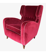 BEAUTIFUL PAIR OF WING BACKED ARMCHAIRS ATTRIBUTED TO GUGLIELMO ULRICH