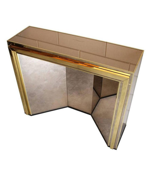 BELGO CHROME MIRRORED CONSOLE OR DRESSING TABLE