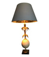 BRASS PALM TREE TABLE LAMP WITH REAL OSTRICH EGG CENTRE
