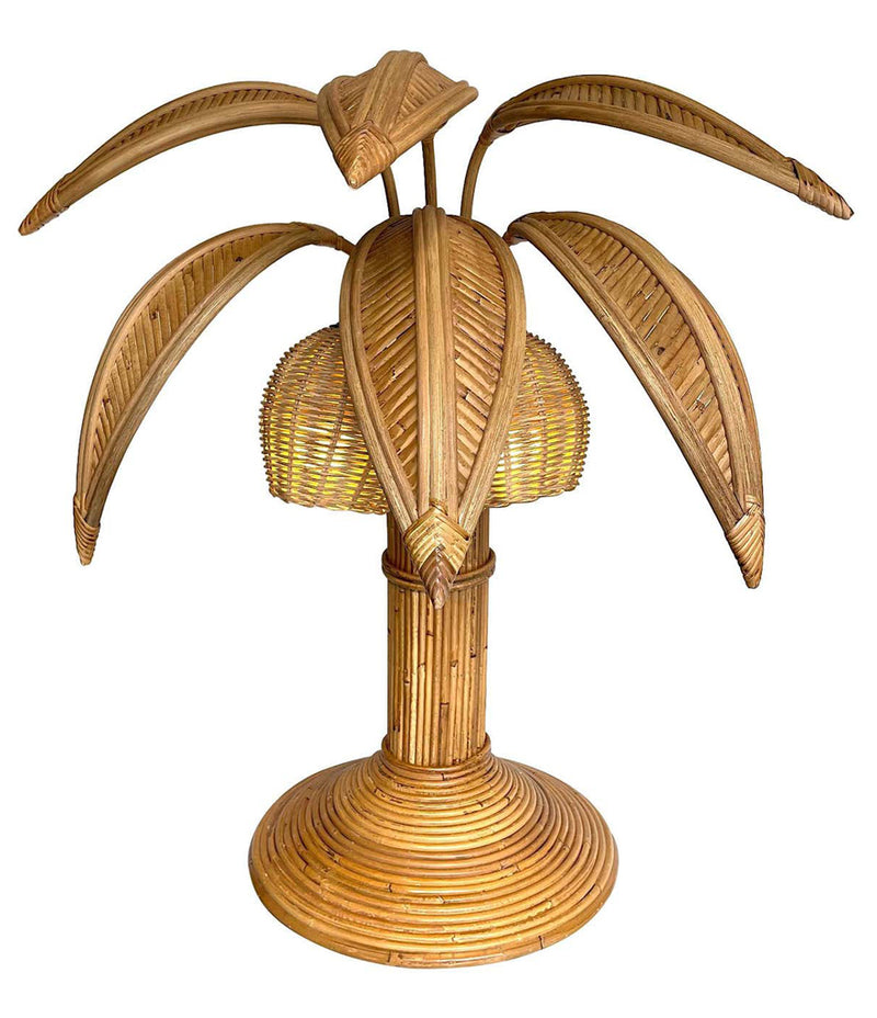 Bamboo Palm Tree Table Lamp - Mario Lopez Torres - Mid Century Lighting - Ed Butcher
