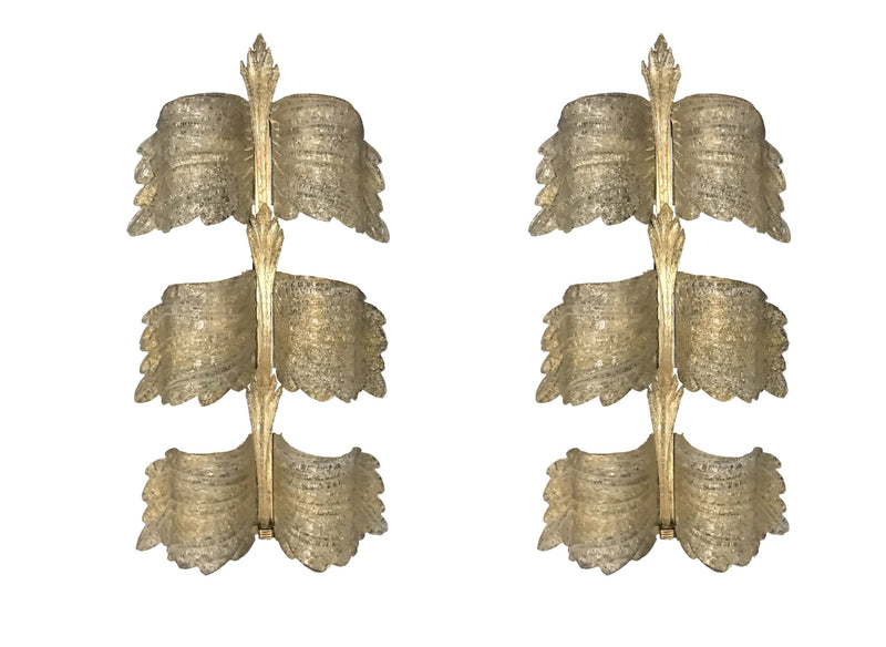 A PAIR OF LARGE SEGUSO WALL SCONCES