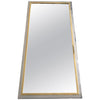 BELGO CHROME MIRROR WITH BRASS AND CHROME FRAME