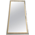 BELGO CHROME MIRROR WITH BRASS AND CHROME FRAME