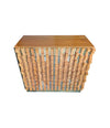 Mid century cabinet brutalist geometric block wood beech in the style of Percival Lafer - Mid Century Furniture