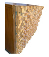 Mid century cabinet brutalist geometric block wood beech in the style of Percival Lafer - Mid Century Furniture