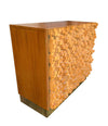Mid century cabinet brutalist geometric block wood beech in the style of Percival Lafer - Mid Century Furniture