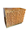 Mid century cabinet brutalist geometric block wood beech in the style of Percival Lafer - Mid Century Furniture