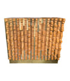 Mid century cabinet brutalist geometric block wood beech in the style of Percival Lafer - Mid Century Furniture
