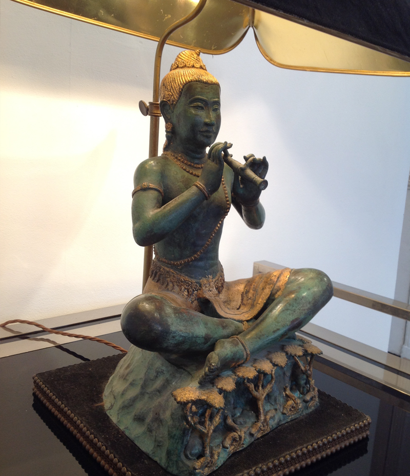 A Maison Jansen Buddha lamp