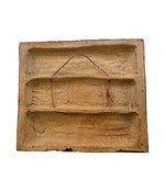 CERAMIC STONEWARE PLAGUE BY AKE HOLM OF A BRUTALIST GEOMETRIC NUDE COUPLE