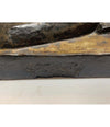 CERAMIC STONEWARE PLAGUE BY AKE HOLM OF A BRUTALIST GEOMETRIC NUDE COUPLE