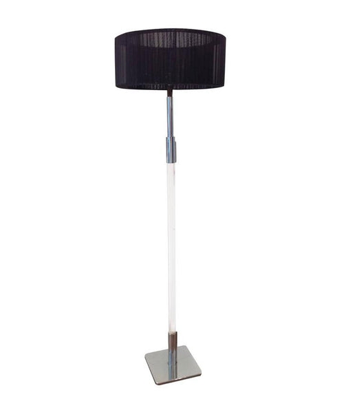 CHROME AND LUCITE FLOOR LAMP