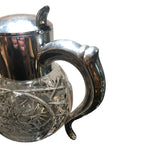 CUT GLASS AND SILVER PLATED LEMONADE OR COCKTAIL JUG