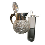 CUT GLASS AND SILVER PLATED LEMONADE OR COCKTAIL JUG