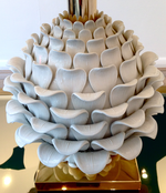 An Italian Ceramic artichoke lamp