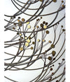 CURTIS JERE CIRCULAR METAL WALL SCULPTURE WITH BRASS AND CHROME TREE BLOSSOM