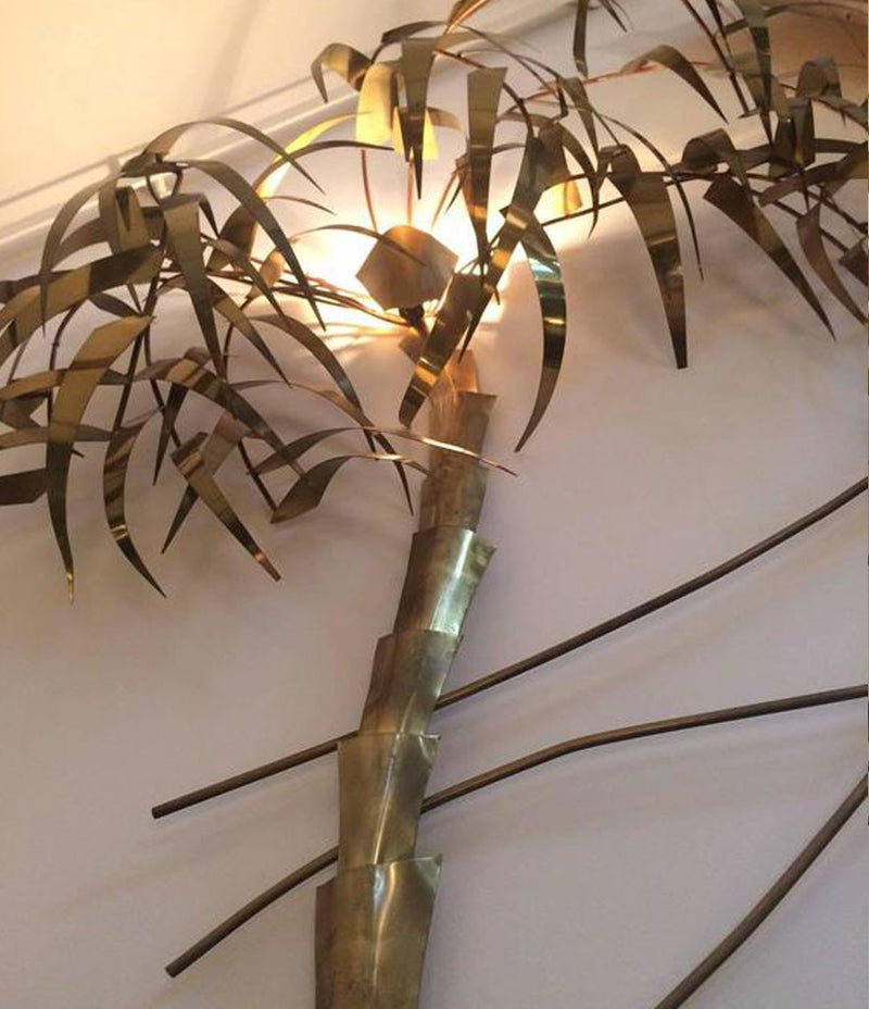 DANIEL DHAESELEER PALM TREE-WALL LIGHT SCULPTURE