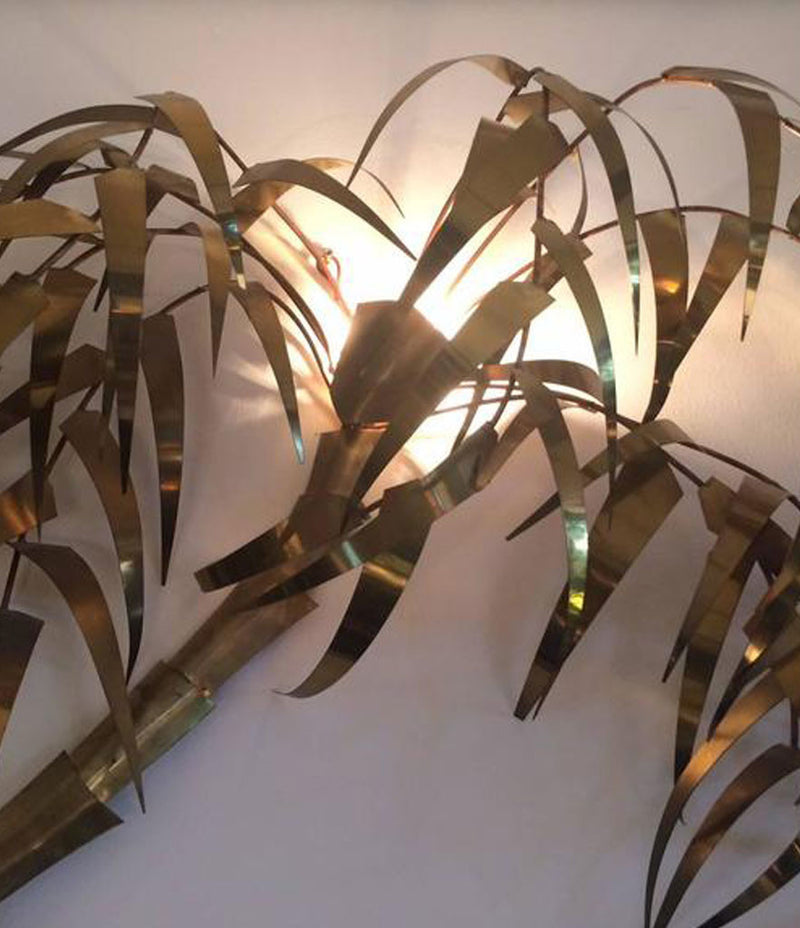 DANIEL DHAESELEER PALM TREE-WALL LIGHT SCULPTURE