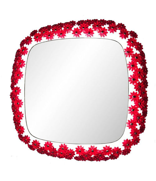 EMIL STEJNAR BACK LIT RED FLOWER MIRROR