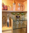 FABULOUS LARGE ART DECO OAK BAR CABINET BY CHARLES DUDOUYT WITH GLASS SHELVES