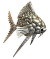 FANTASTIC LARGE 1950S SCULPTURE OF A FISH MADE FROM SILVER PLATED SPOONS