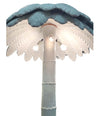 FANTASTIC LARGE 1970S ITALIAN WHITE CERAMIC PALM TREE FLOOR LAMP